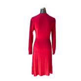 Vestido Lana Evasé Cuello Redondo